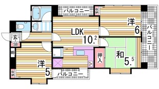 サンビルダー北野壱番館の物件間取画像